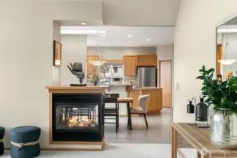 Feel the warmth and ambiance while in dinning or living areas.