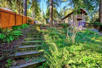 Raised beds cover this area--steps from house