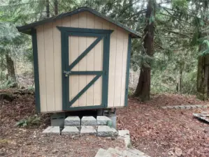 Storage Shed for water toys, gear, supplies, etc!