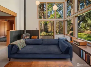 Every room features single and french, fir clad glass doors. accessing the grounds.