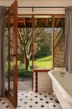 Soaking tub, looking east.