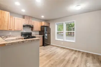 Dining space conveniently located off the kitchen