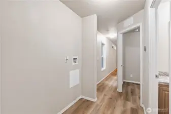 Laundry area conveniently located within the home