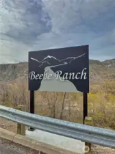 Entrance to Beebe Ranch at turn off from McNeil Canyon Rd