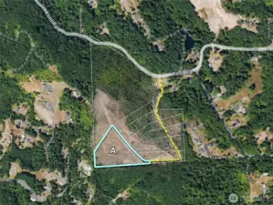 Overhead view with approximate boundary in blue.