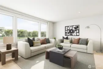 Great room- For marketing purposes only. Colors and features may vary.