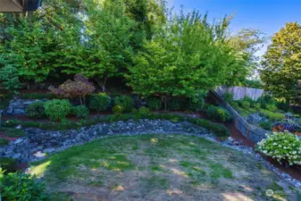 Stunning terraced landscaping.