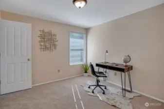 Second bedroom with neutral paint allows for any decor you choose.