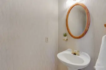 A pretty powder room for your guests.