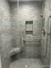 walk in tile shower