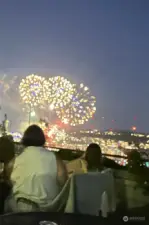 Firework from the rooftop deck