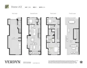 AX - end unit.Floorplans are an artist’s interpretation and should not be relied upon