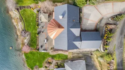 Overhead View of property and beach with Tidelands