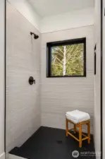 Spa shower with an amazing view!