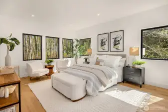 The generously sized second bedroom.