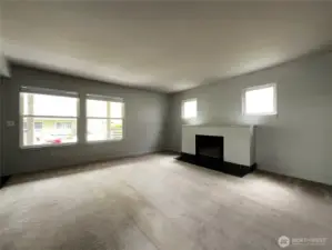 Living room with gas fireplace