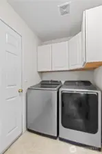 Large utility room with garage access.