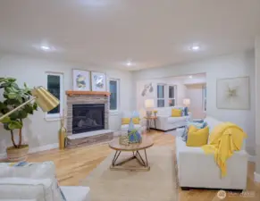Another angle of the living room, looking into the "library" room