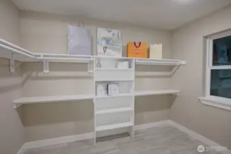 Very spacious walk-in closet