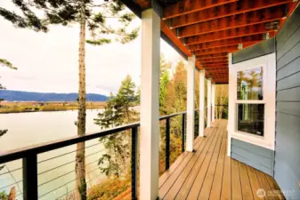 Back of the house decking looking out at the amazing views - you'll never tire of looking!