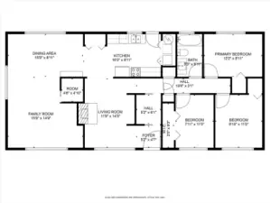 Floor Plan. Not Shown: Extra Detached Office Bldg.