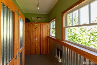 Extra closet space built in on the mudroom porch.
