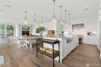 Kitchen includes Sub-Zero refrigerator, Bosch dishwasher, and GE 15" built-in Nugget Ice Maker.