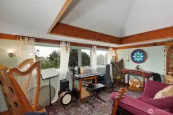 Climb the wooden ships ladder to the gorgeous loft areaIt's bigger than it looks!