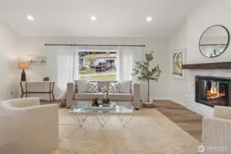 Living room with cozy set up