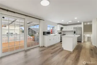 Dining area with deck access