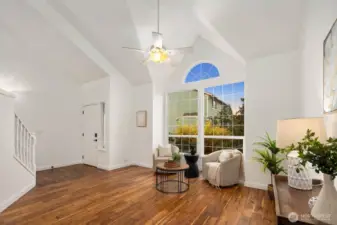 Front room with large windows