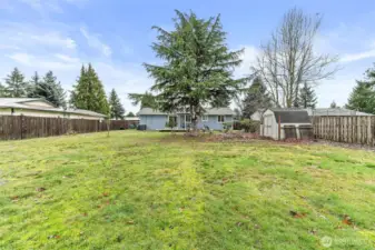 Private and fully fenced backyard
