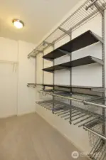 Primary bedroom w/xtra large walk-in closet.