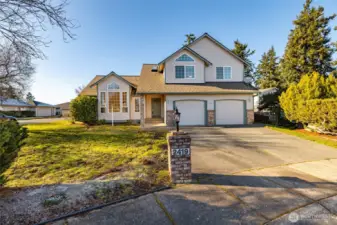 Home sits on a quiet corner lot