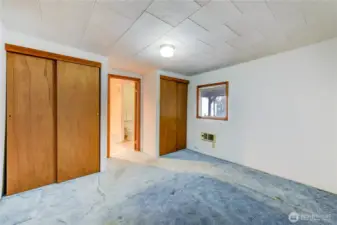 Main bedroom with access to bathroom.