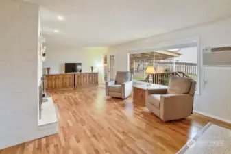 original hardwood floors, large living room