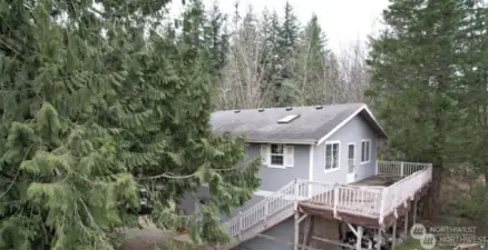 Unfinished ADU above shop has views of MT    SI from the outdoor deck.