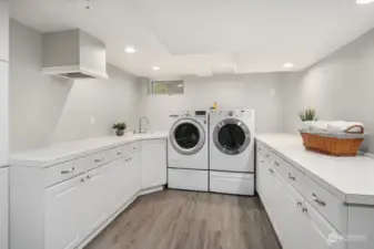 Lower level laundry room