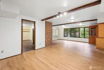 Laminate flooring throughout downstairs!