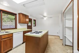 The fresh interior paint in the home really makes the kitchen shine!