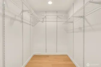 Spacious walk-in closet for storage