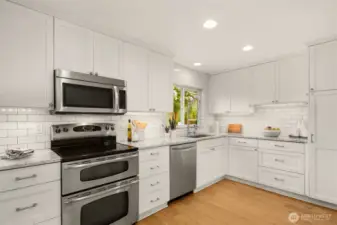 Classic kitchen with double oven.