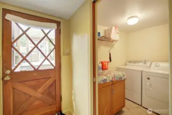 Laundry room on lower level with separate entry/exit to back yard.