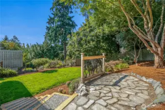 LOTS OF YARD ART NEW STAIRS