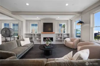 Living room w/partial ocean view