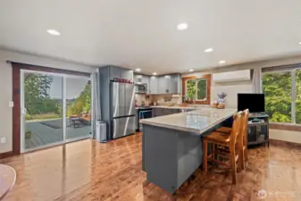 Poured concrete counters