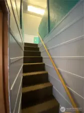 Stairs to garage attic