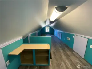 Finished garage attic