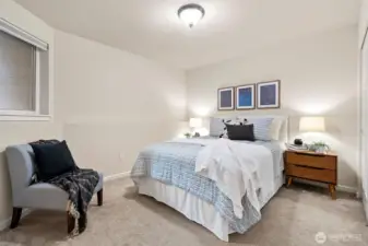 Two spacious bedrooms on lower level