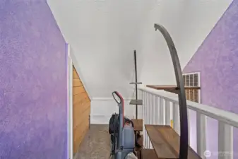 Upper level storage area